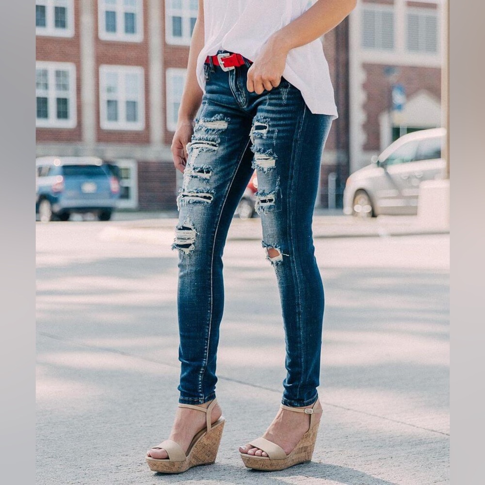 KanCan Mid-Rise Ankle Skinny Stretch Jean